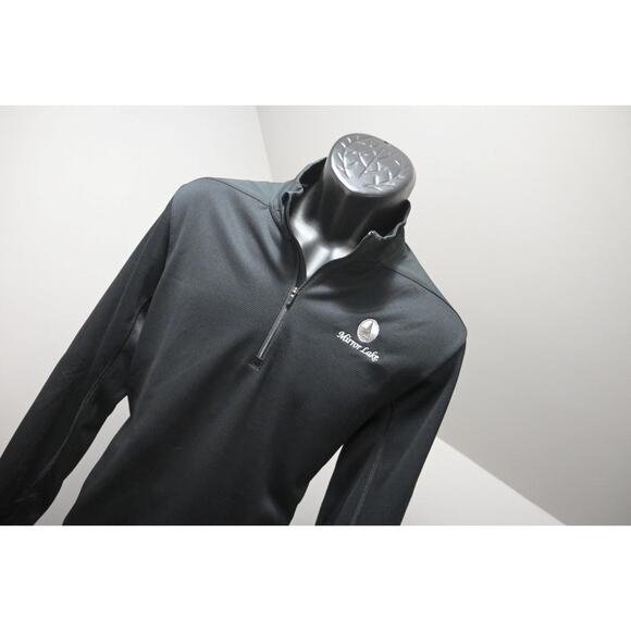 Nike Golf Jacket Dri Fit Performance 1/4 Zip Pull Over Black Mens Sz Medium - Picture 4 of 11